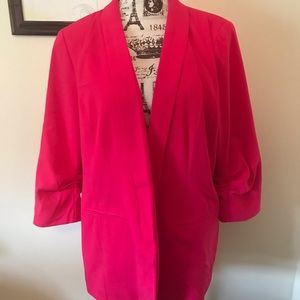 Apt 9 Hot PINK lined blazer-super cute, soft silky
